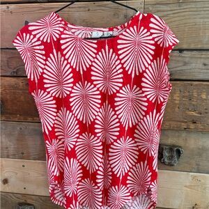 Joie Red and White Floral Women's Blouse